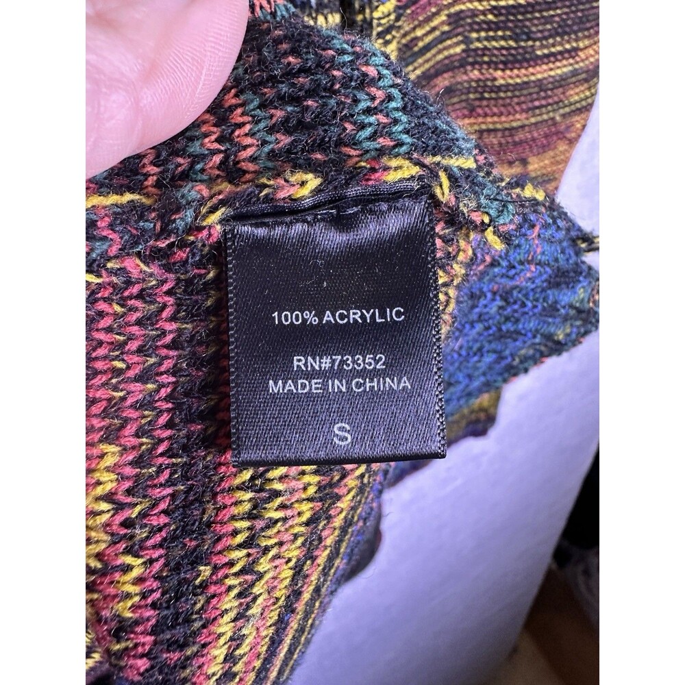 NWT United States Sweater Sz S Women 3/4 Sleeve Open Cardigan Multicolor Long - Picture 8 of 8